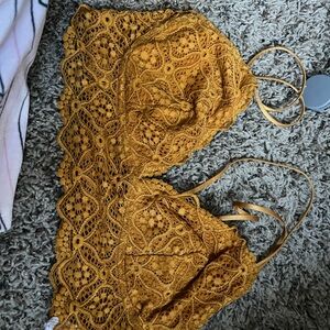 Auden Mustard Lace Bralette